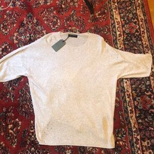 ALLSAINTS(Distressed Short sleeve - sweater beige)